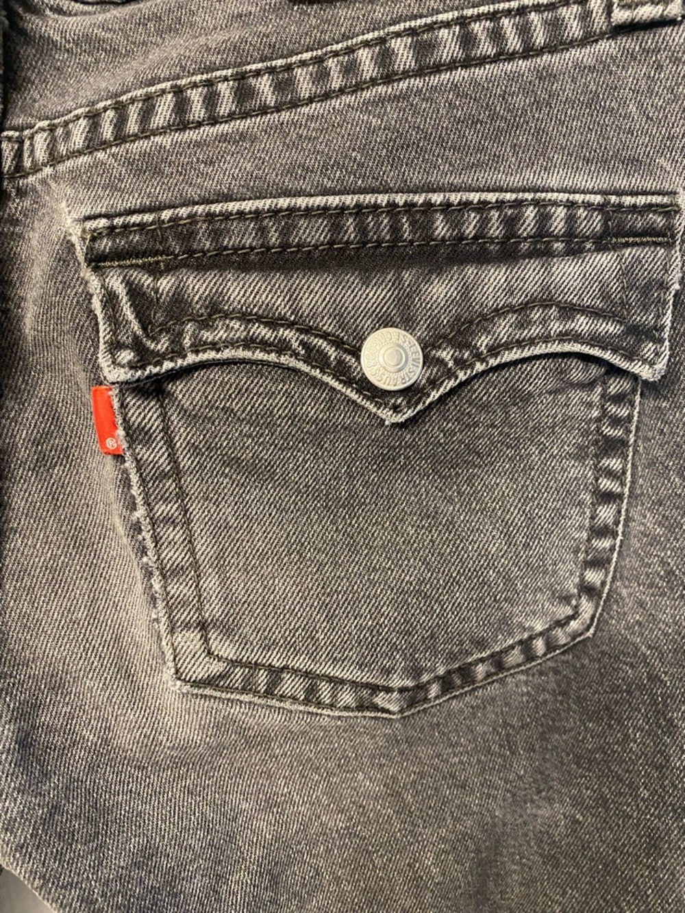 Levi's Noughties Boot Cut Low Rise Y2K Streetwear Black Charcoal Jeans Size 29 - Picture 13 of 16